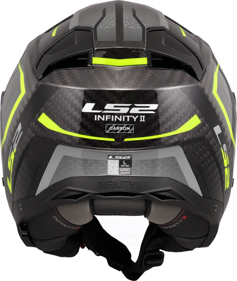 LS2 OF603 Infinity II Carbon Urus Cască cu reacție Carbon/Galben Neon M (57/58) Figura 4