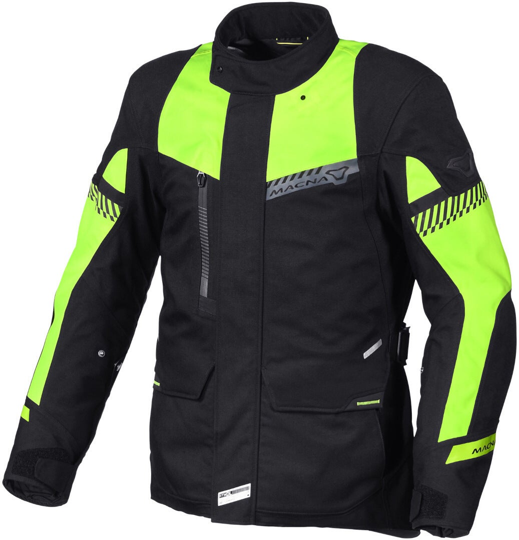Macna Aspire waterproof Motorcycle Textile Jacket black/yellow XL Figure 1