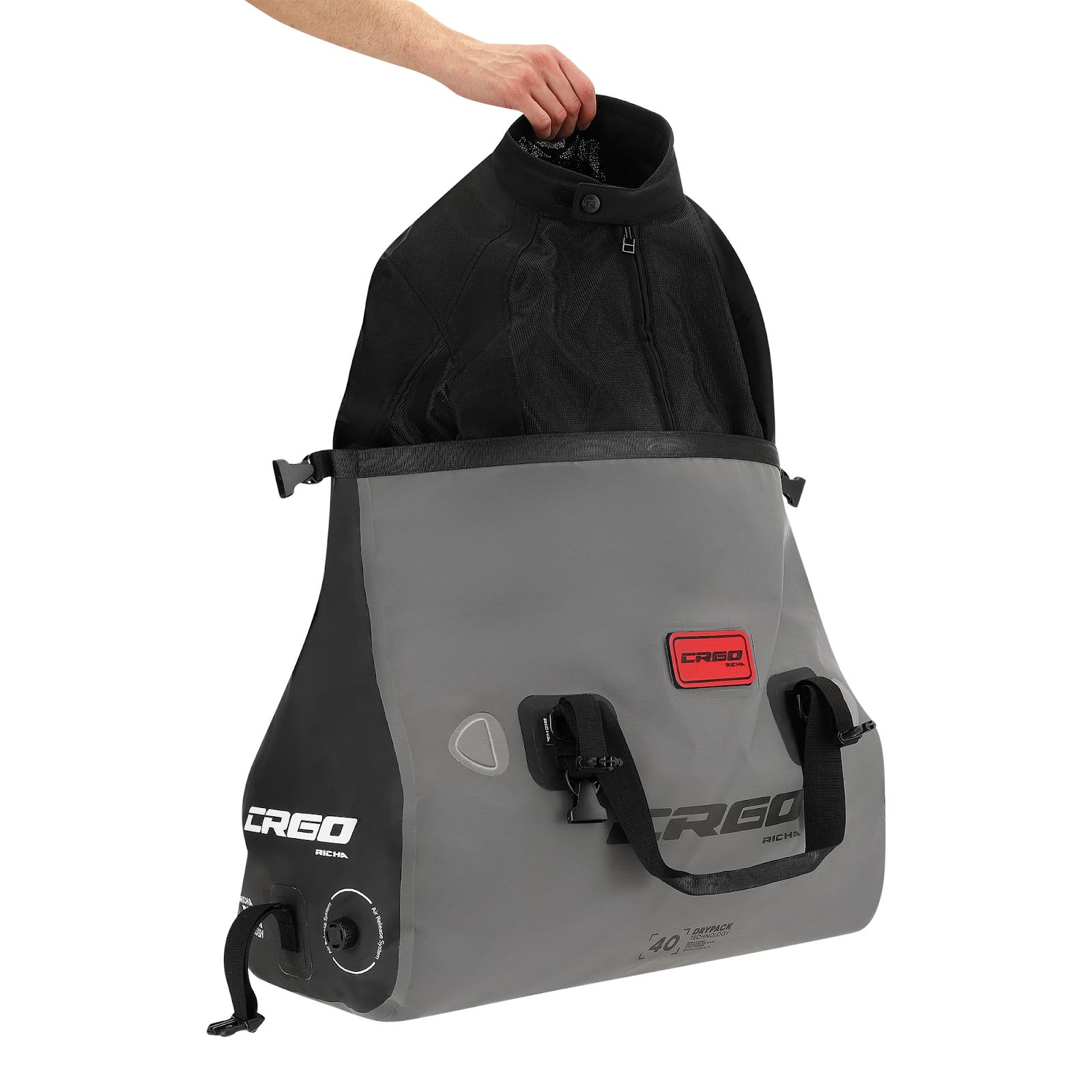 Side view of Richa CRGO Major 40L waterproof Bag