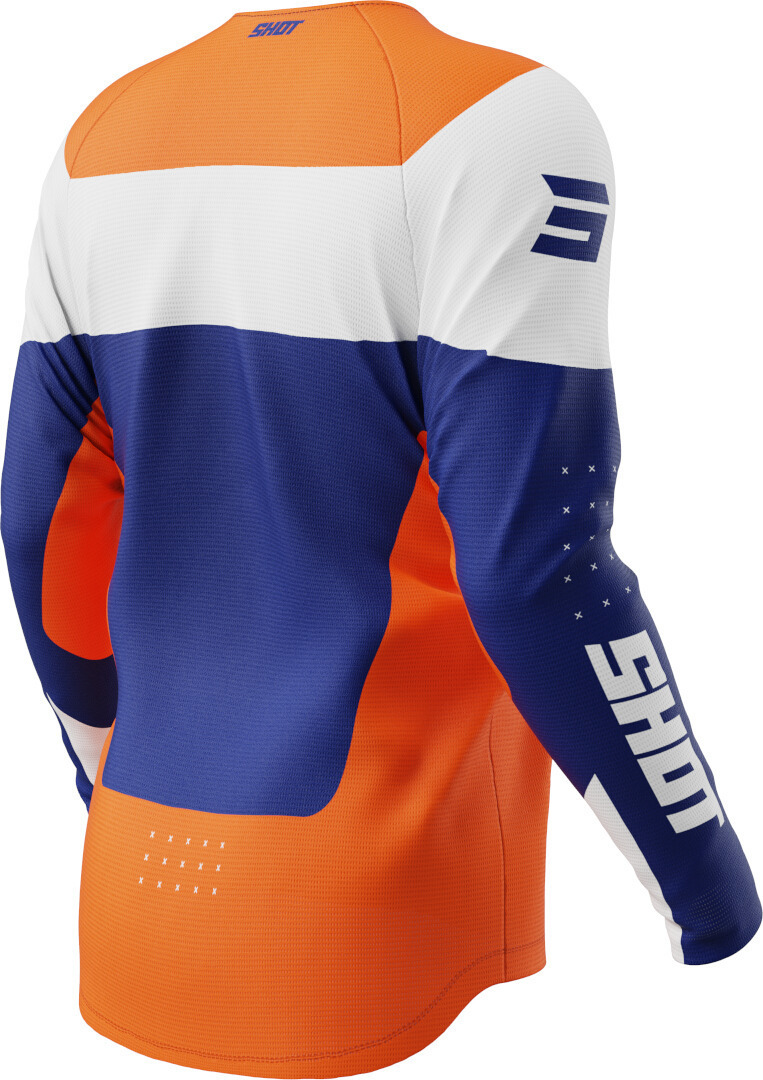 Shot Draw League Motocross tröja för barn orange/vit/blå 4/5 Figur 2