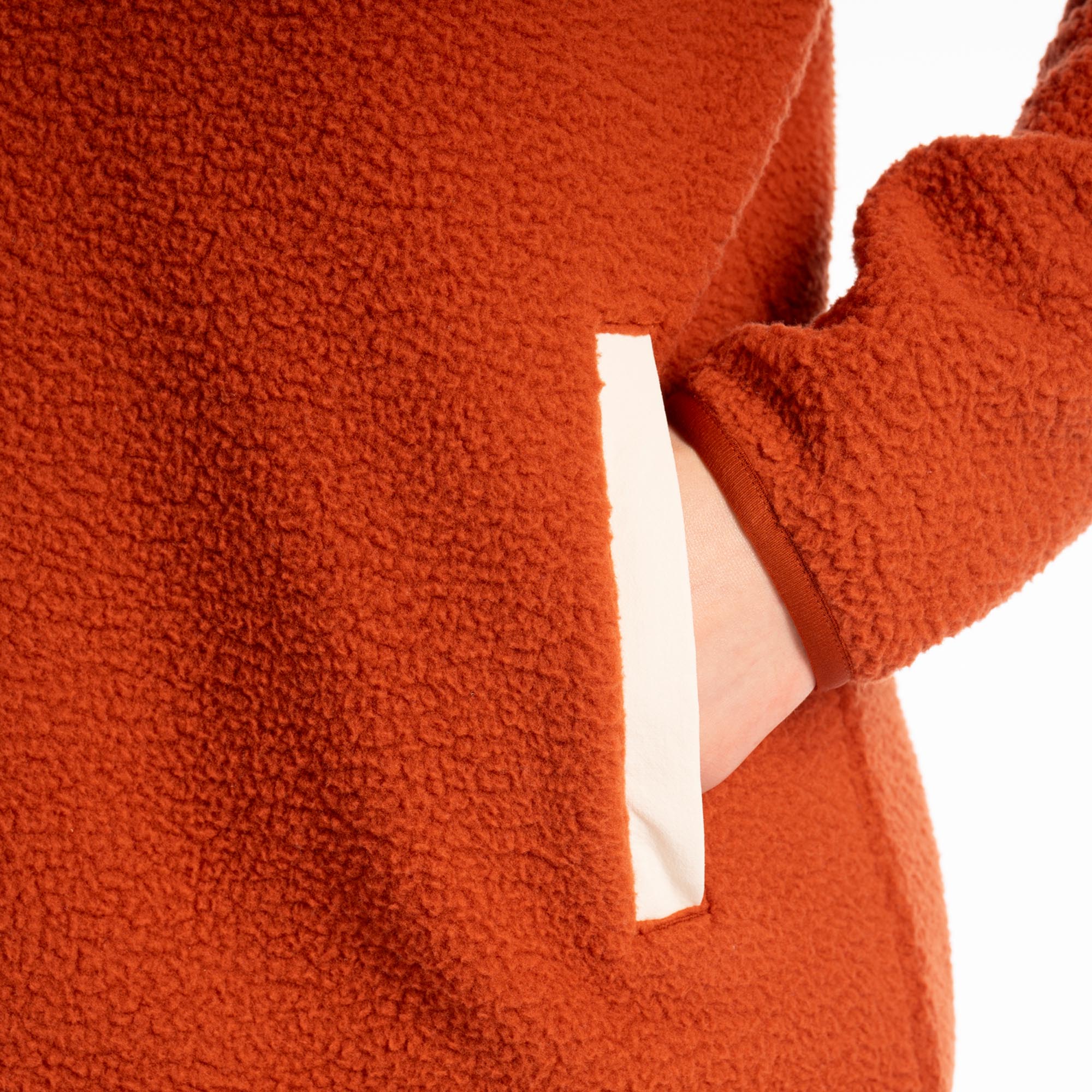 Side view of Klim High Pile Mountain Ladies Fleece Pullover