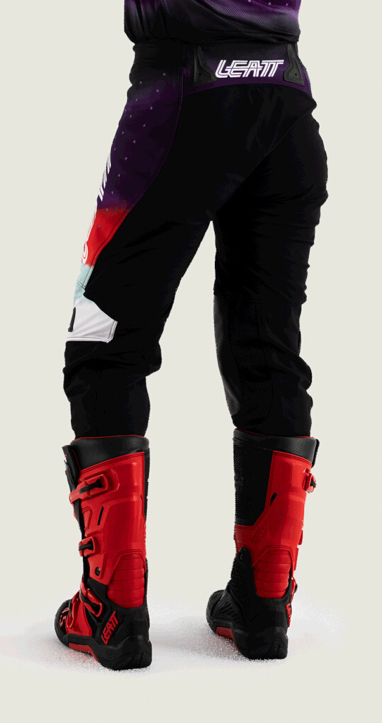 Leatt Moto 4.5 Lite Pantaloni de motocross pentru doamne Negru/Mov/Roșu/Alb XL Figura 5