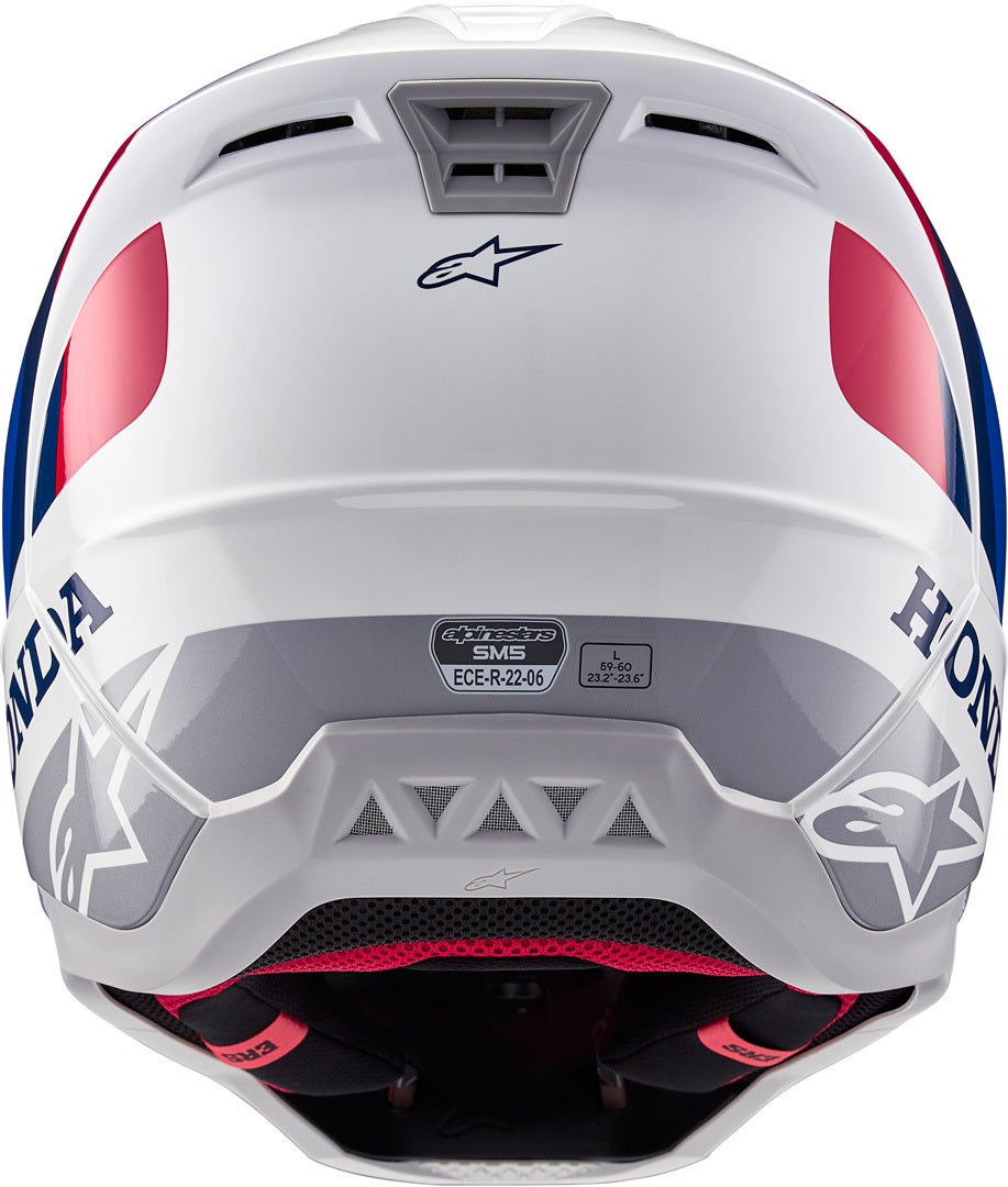 Alpinestars SM5 Honda Motocross Helmet white/blue/red S (55/56) Figure 4