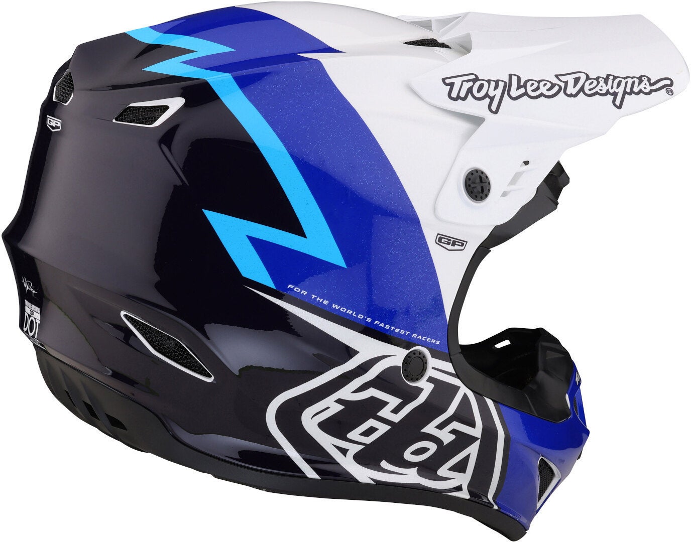 Troy Lee Designs GP Volt Casco da motocross nero/blu/bianco M (57/58) Figura 7
