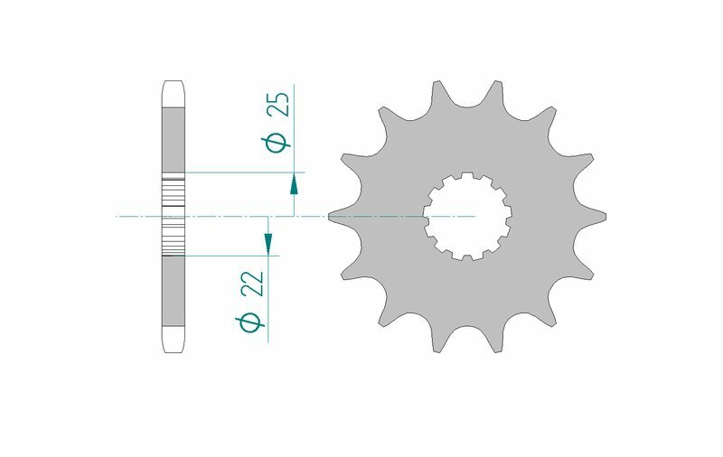 AFAM Kedjesats 525XMR3 16/48 Standard - Standard Bakdrev 14604 Figur 4