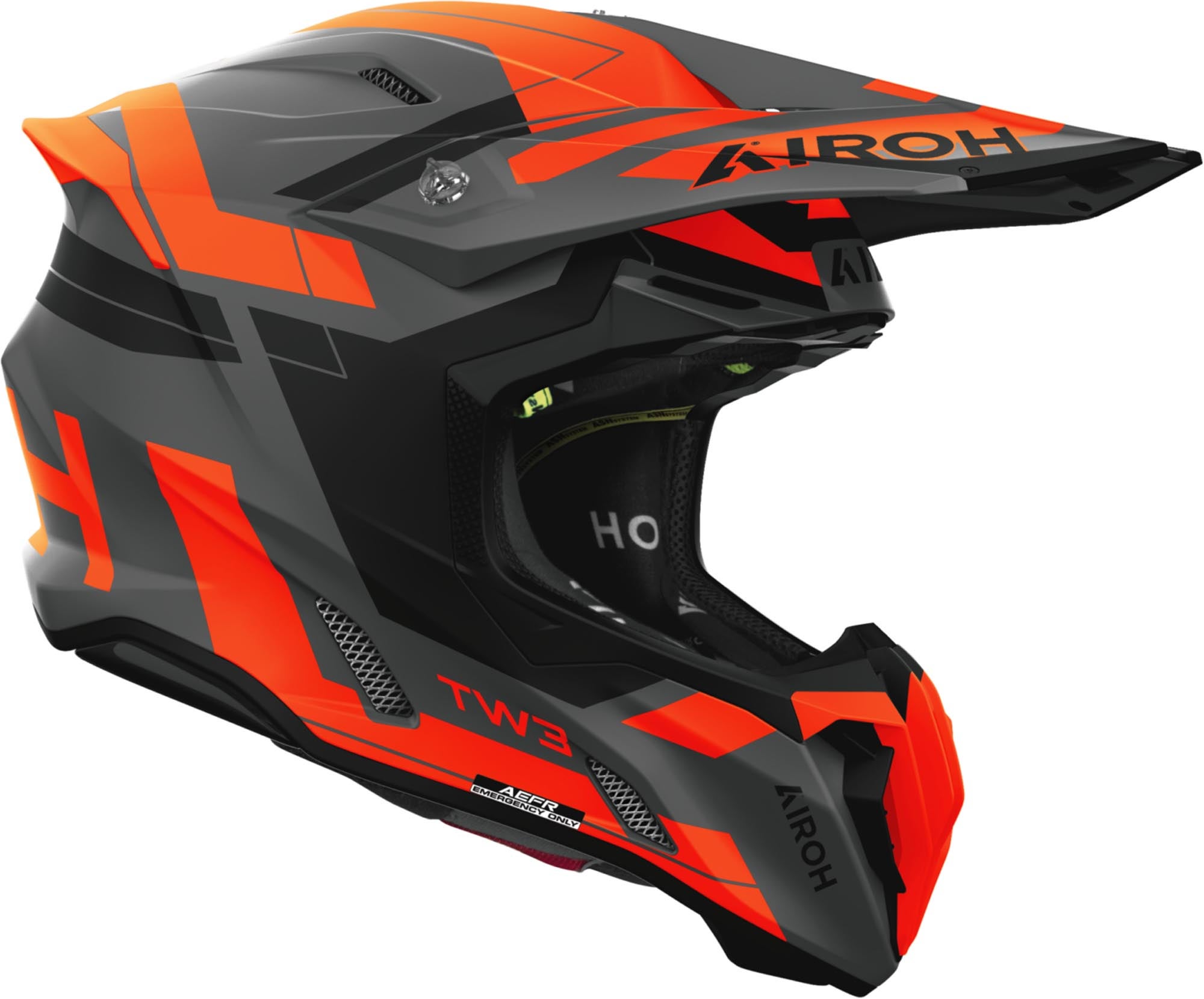 Airoh Twist 3 Dynasty Motocross Helmet grey matt/orange S (55/56) Figure 2