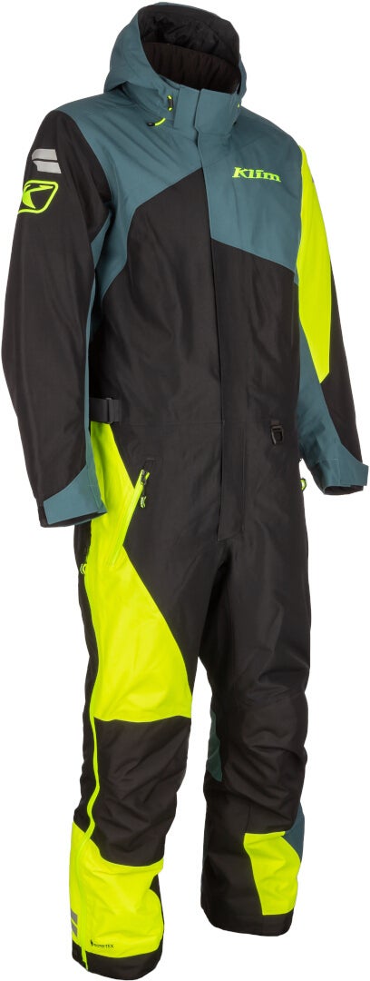Side view of Klim Railslide Hi-Vis One Piece Snowmobile Suit