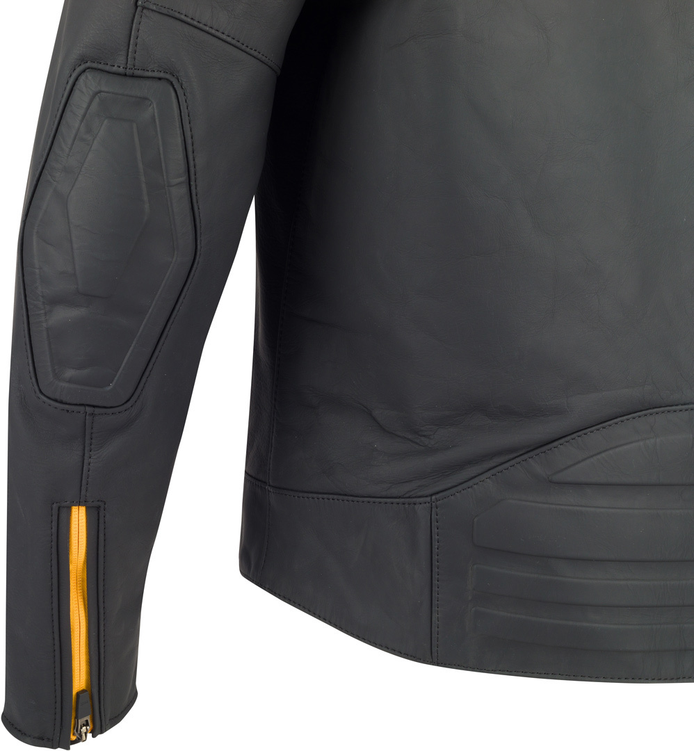 Segura Phil Jachetă de piele de motocicletă negru/galben XXL Figura 2