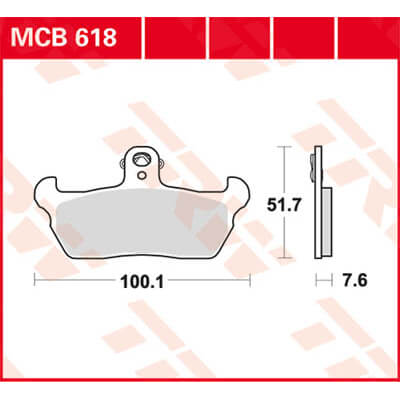 TRW Lucas Bremsbelag MCB618 Figur 1