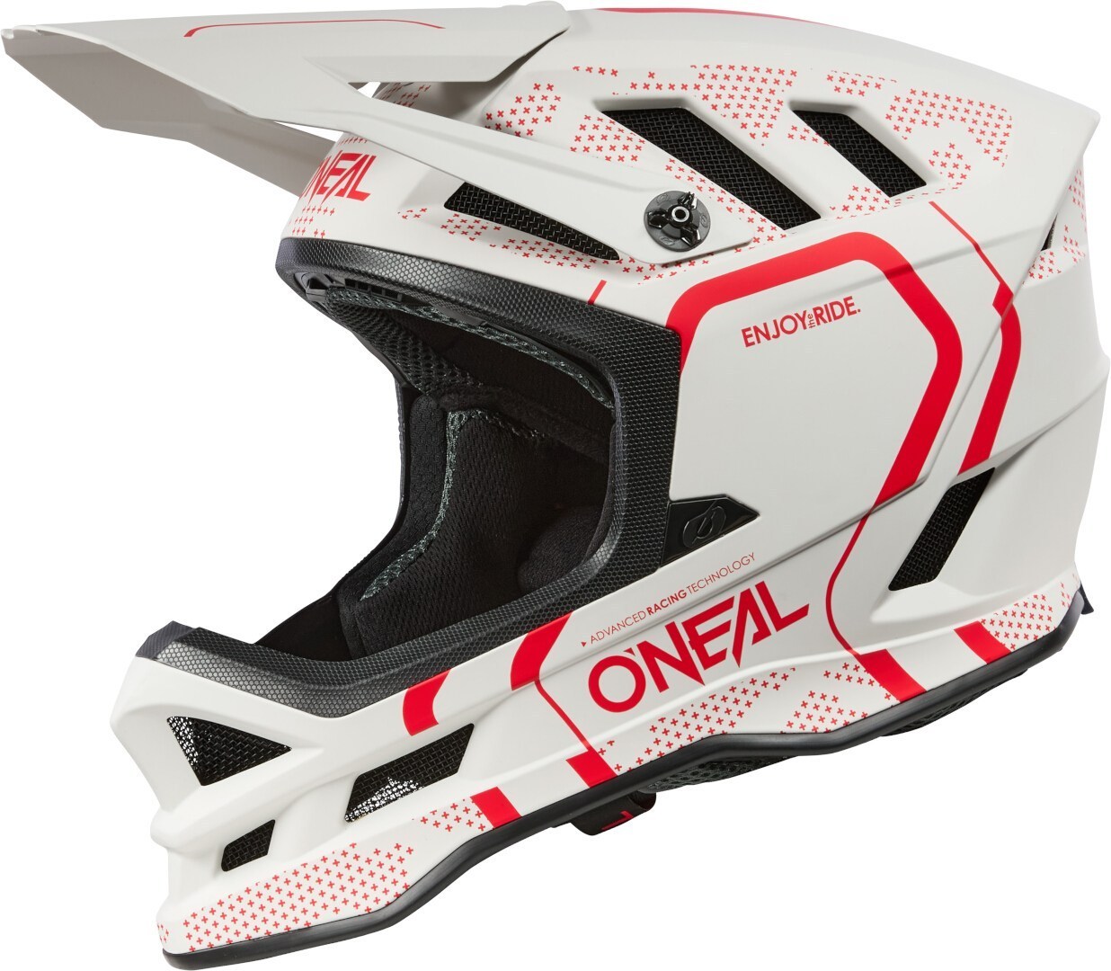 Oneal Blade Polyacrylite Strike Downhill Helmet white matt/red M (57/58) Figure 7