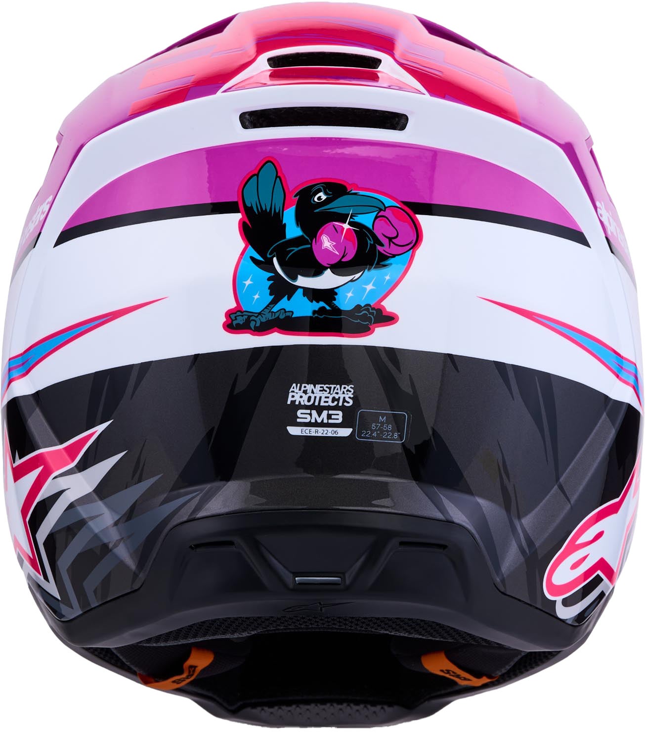 Alpinestars S-M3 Falcon Motocross Helm lila/weiß M (57/58) Abbildung 3