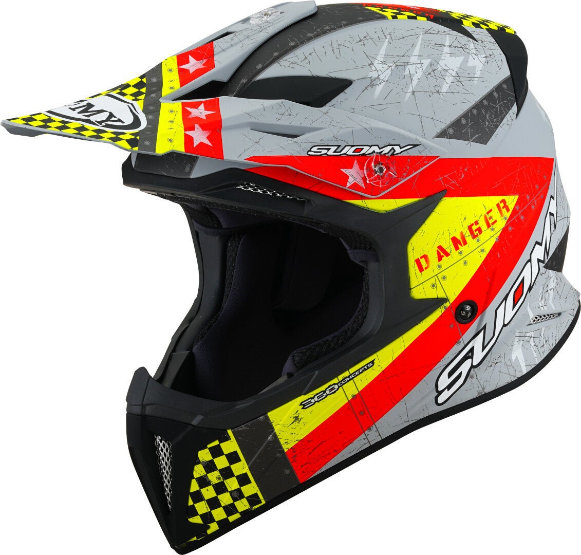 Suomy X-Wing Jetfighter E06 Motocross Helmet grey matt/red S (55/56) Figure 1