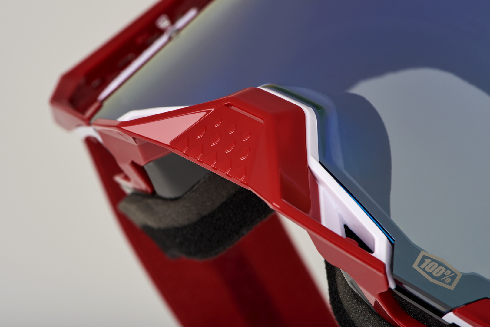 100% Armega Essential Chrome Motocross Glasögon röd/vit Figur 4