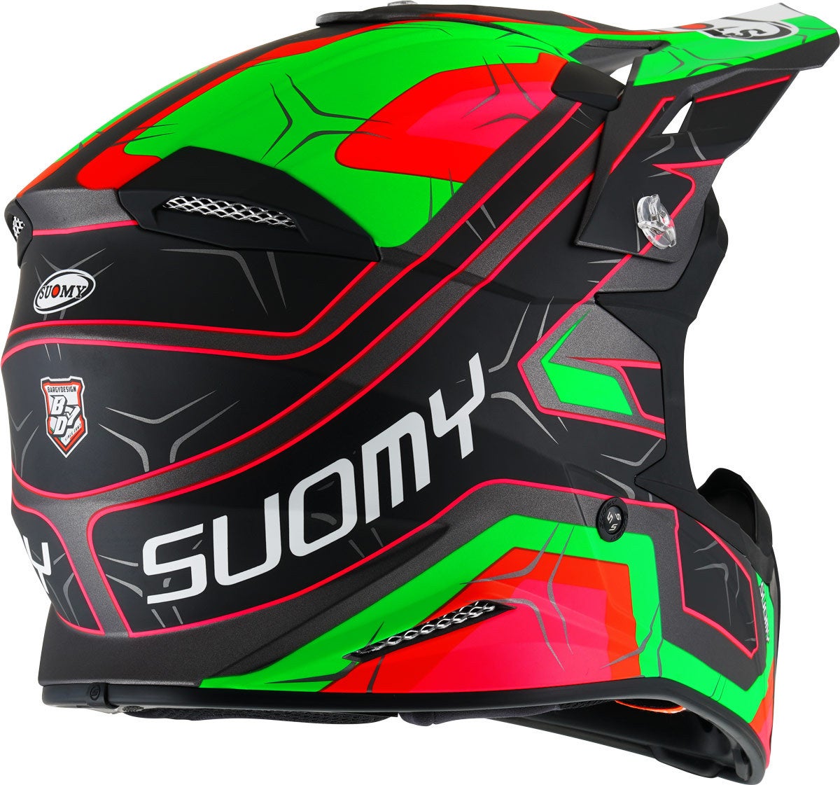 Suomy X-Wing Subatomic Motocross hjelm sort/grøn S (55/56) Figur 2
