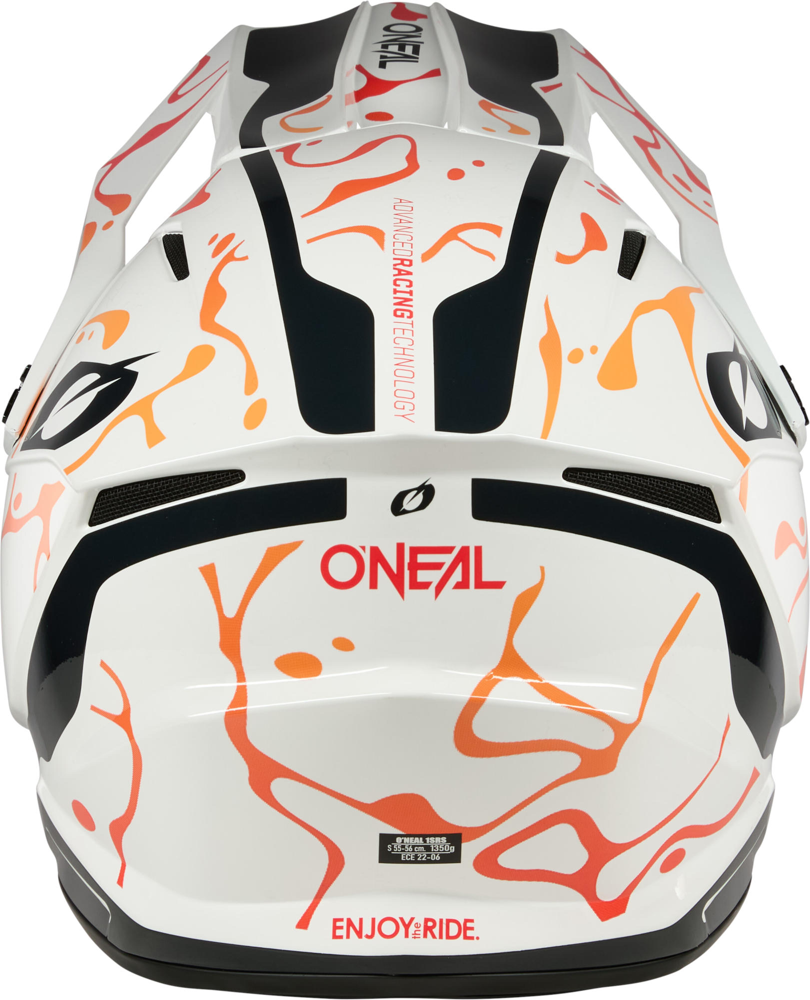 Oneal 1SRS SPLASH Cască de motocross Alb/portocaliu S (55/56) Figura 4