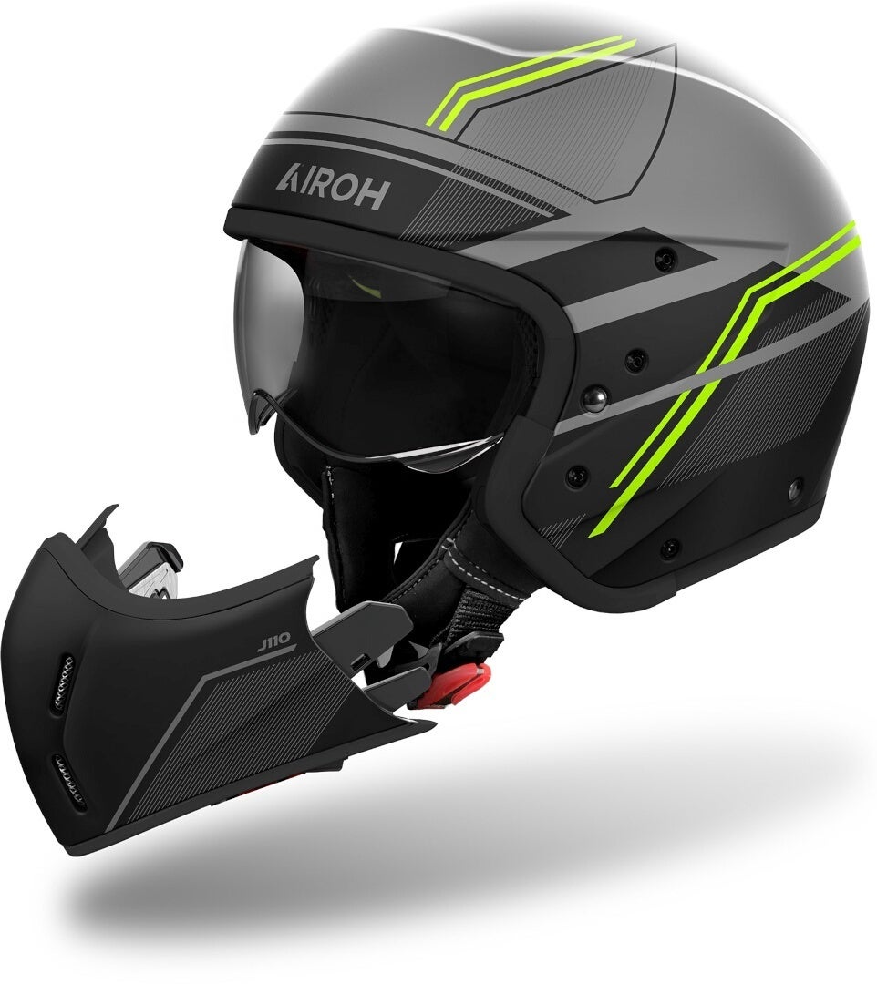 Airoh J 110 Slim Hjelm sort mat/grå/gul M (57/58) Figur 3