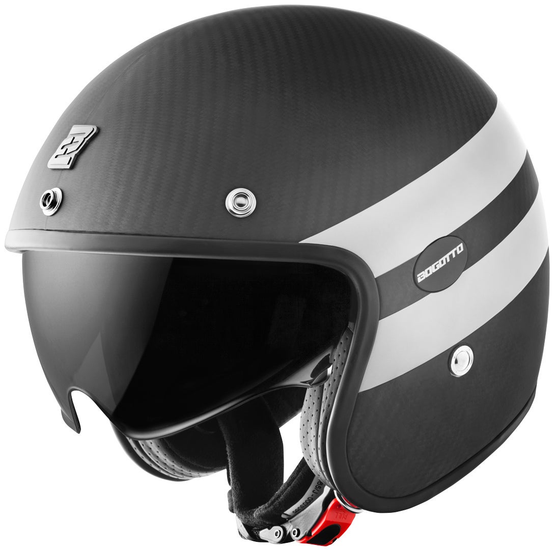 Bogotto V587 Crono Carbon Cască cu reacție Negru mat/alb 2XL Figura 1