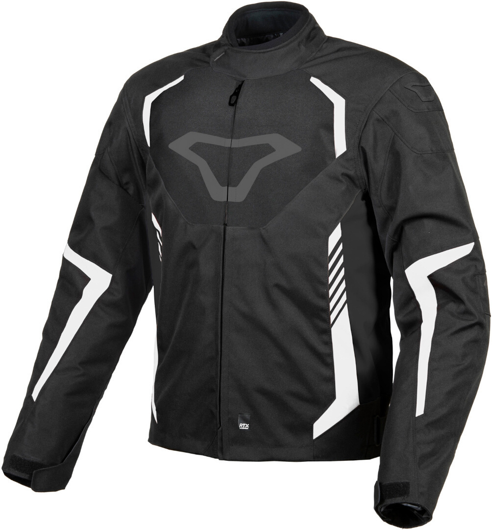 Macna Tazar vattentät motorcykel textil jacka svart/vitt XL Figur 1