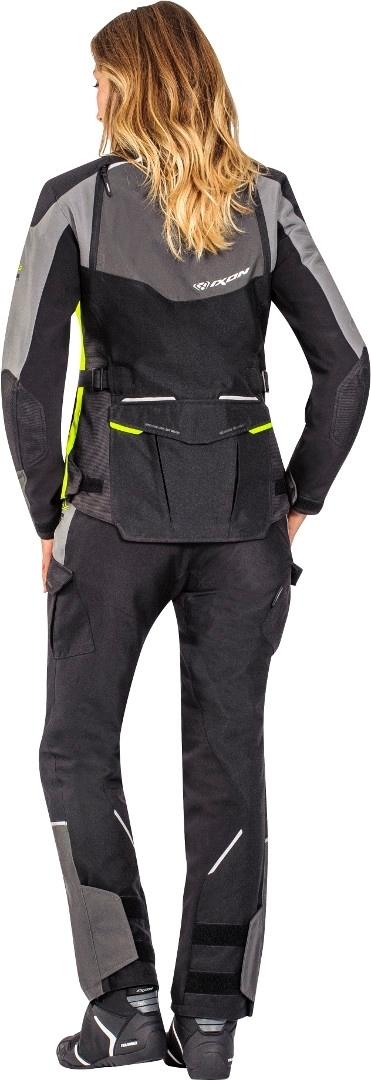 Ixon Balder Damen Motorcycle Textile Jacket black/grey/yellow S Figure 4