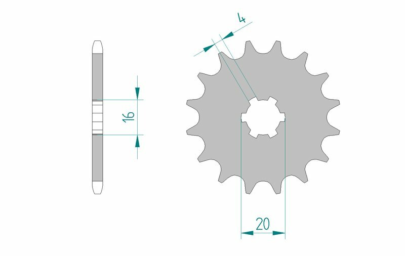 AFAM Steel Self-Cleaning Front Sprocket 30100 - 420 Figure 2