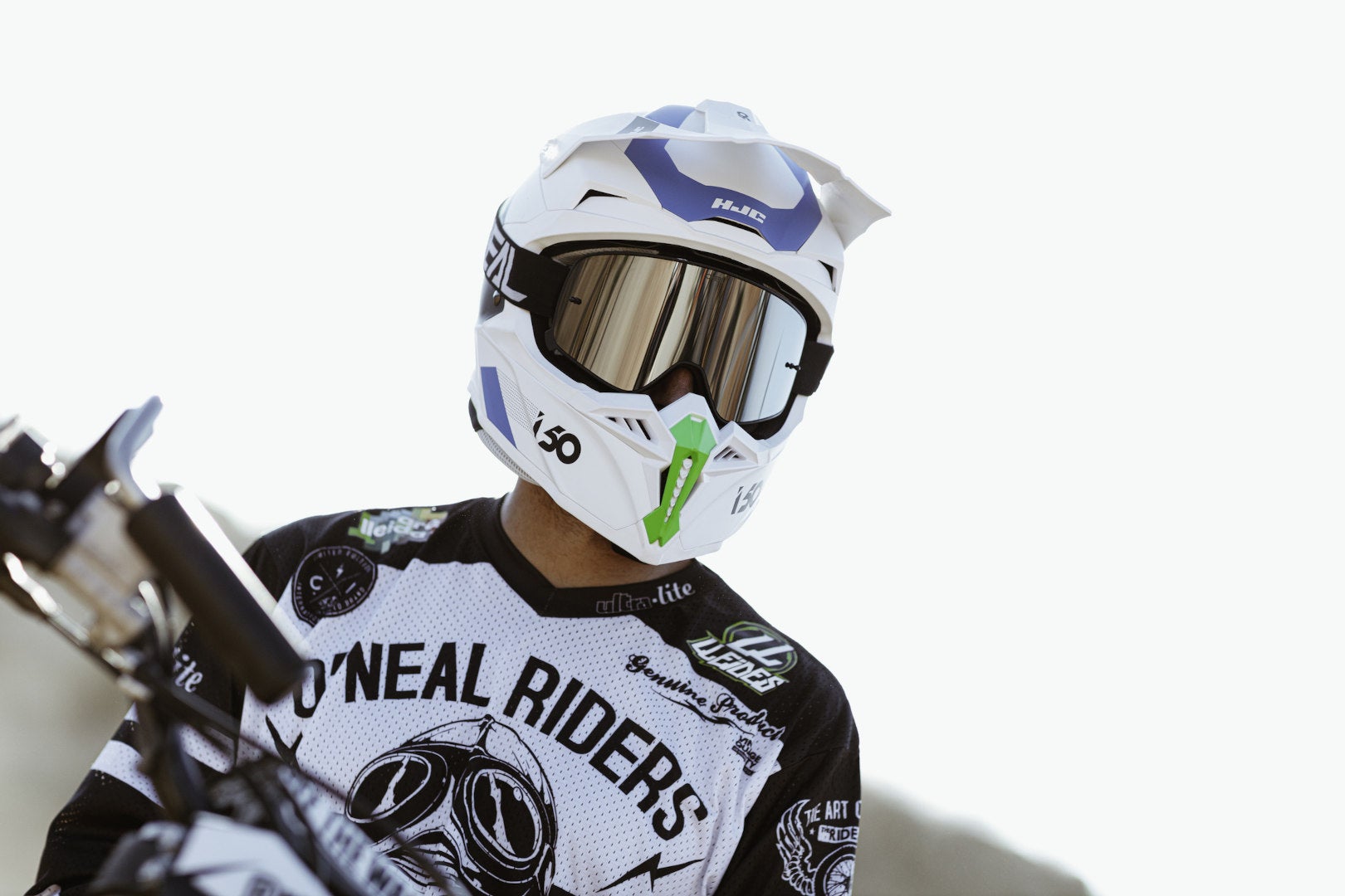 HJC i50 Erased Casco Motocross bianco/blu S (55/56) Figura 2