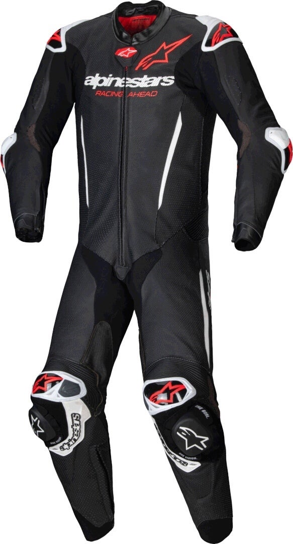 Alpinestars GP-R7 1-Piece Motorcycle Leather Suit black/white/neon-red 62 Figure 1
