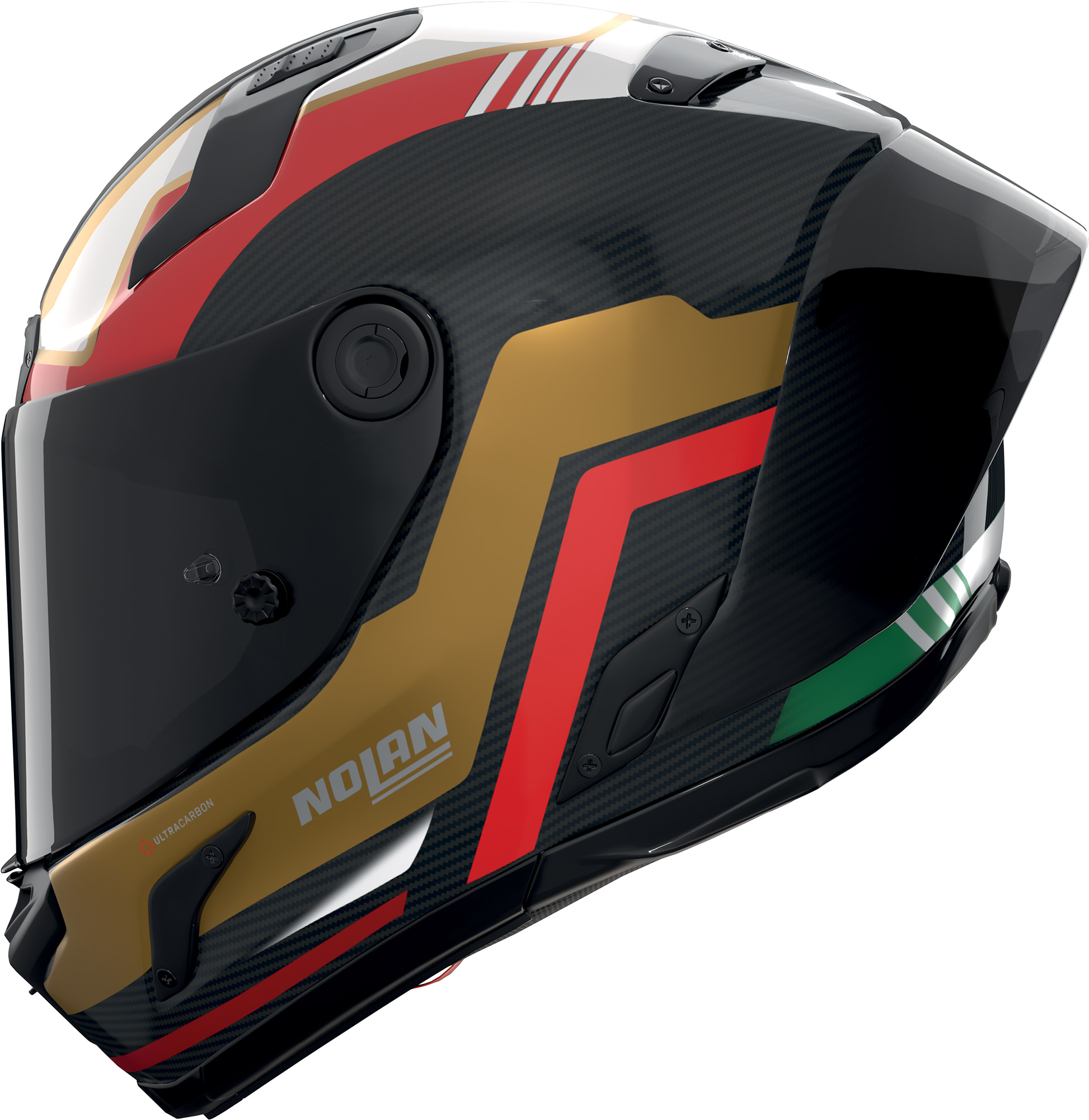 Side view of Nolan X-804 RS Ultra Carbon Piega Helmet