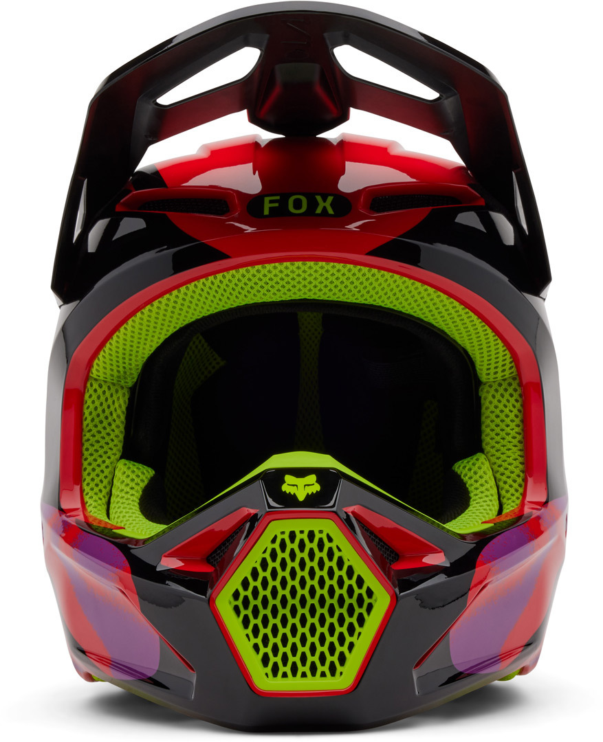 FOX V1 Emotion Cască de motocross negru/roșu/galben XXL (63/64) Figura 6