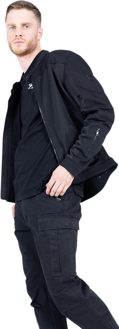 John Doe Aero Mesh Black perforated Motorcycle Textile Jacket M Figure 15