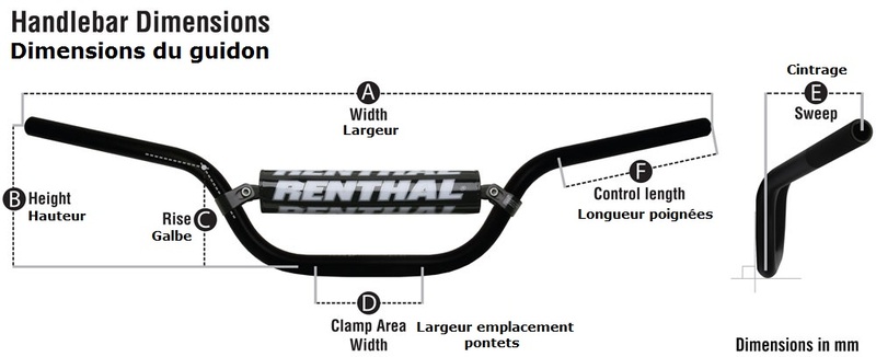 RENTHAL Manubrio MX/Enduro 7/8" 809 RC High Figura 3