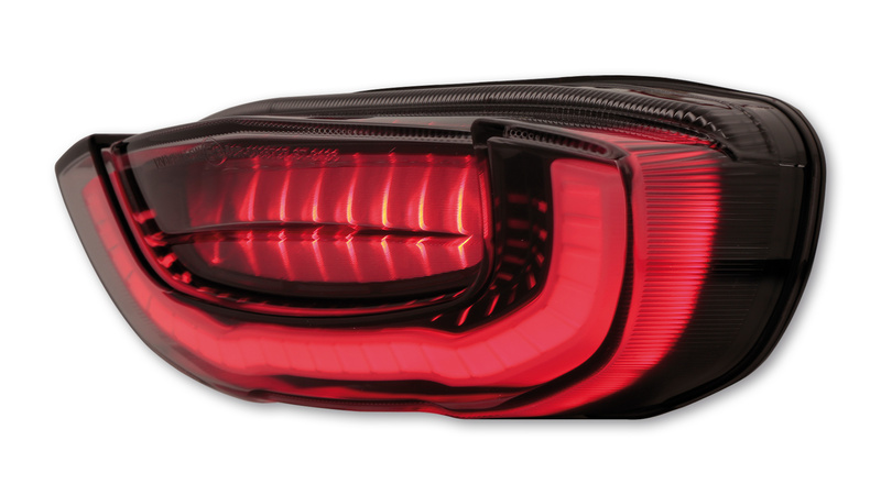 HIGHSIDER smart LED-baklykta Svart Honda Style, E-godkänd (1st) Figur 1