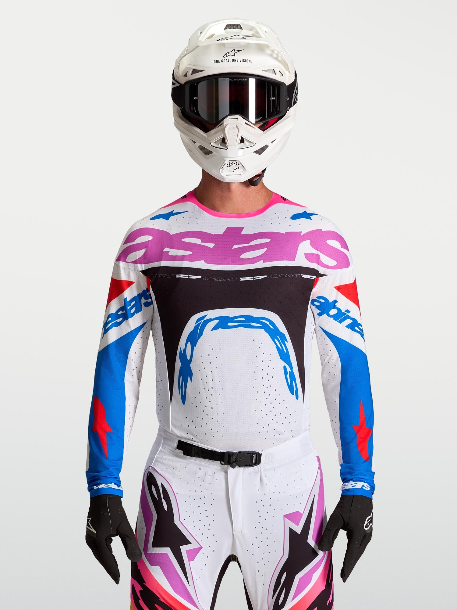 Alpinestars Supertech Dyna Motokros dres bela/večbarvna L Slika 7