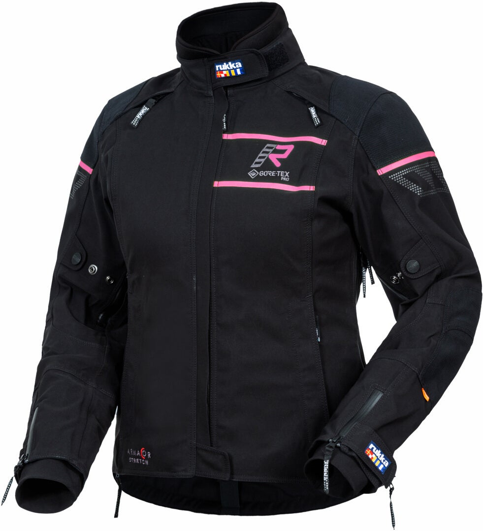 Rukka Raptorina GTX Damer Motorcykel Tekstiljakke sort/pink 48 Figur 1