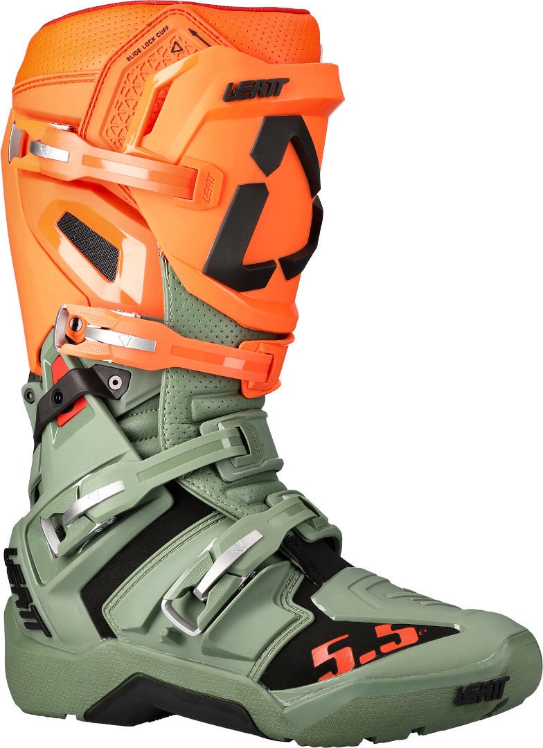 Leatt Moto 5.5 Flexlock Enduro Motocross Boots olive/orange 43 Figure 1