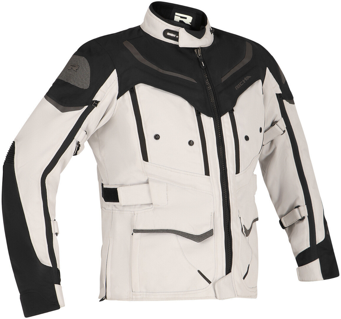 Richa Infinity 2 Adventure imperméable à l’eau dames moto textile veste Gris clair/Noir L Figure 1
