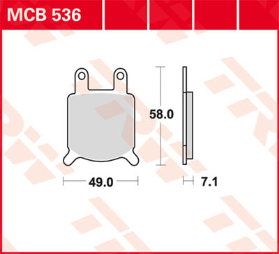 TRW Lucas Bremsbelag MCB536 Figur 1