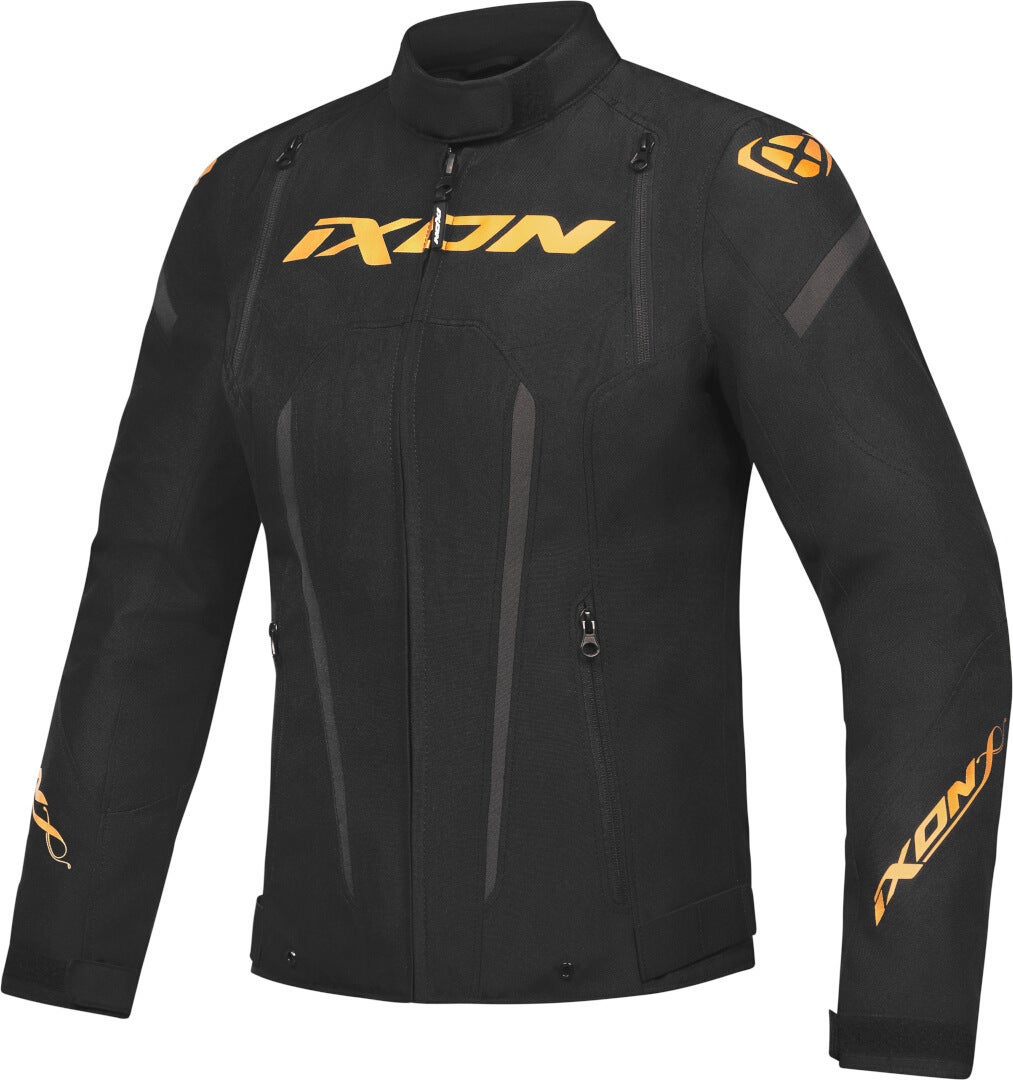 Ixon Striker Veste textile imperméable à l’eau pour dames de moto Noir/Or XL Figure 1