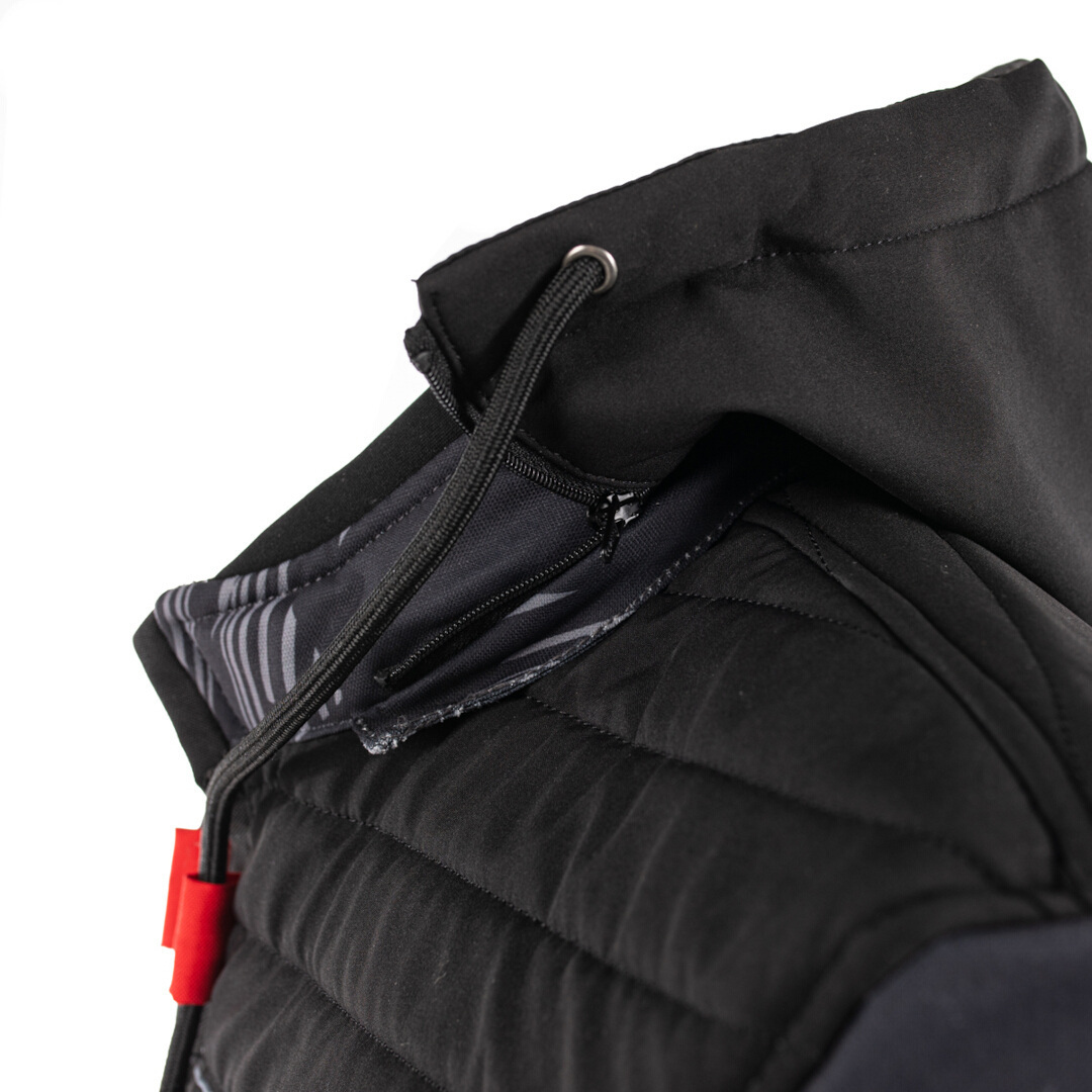 Rusty Stitches Liam Chaqueta textil impermeable para motocicleta negro/gris/rojo XL Figura 5