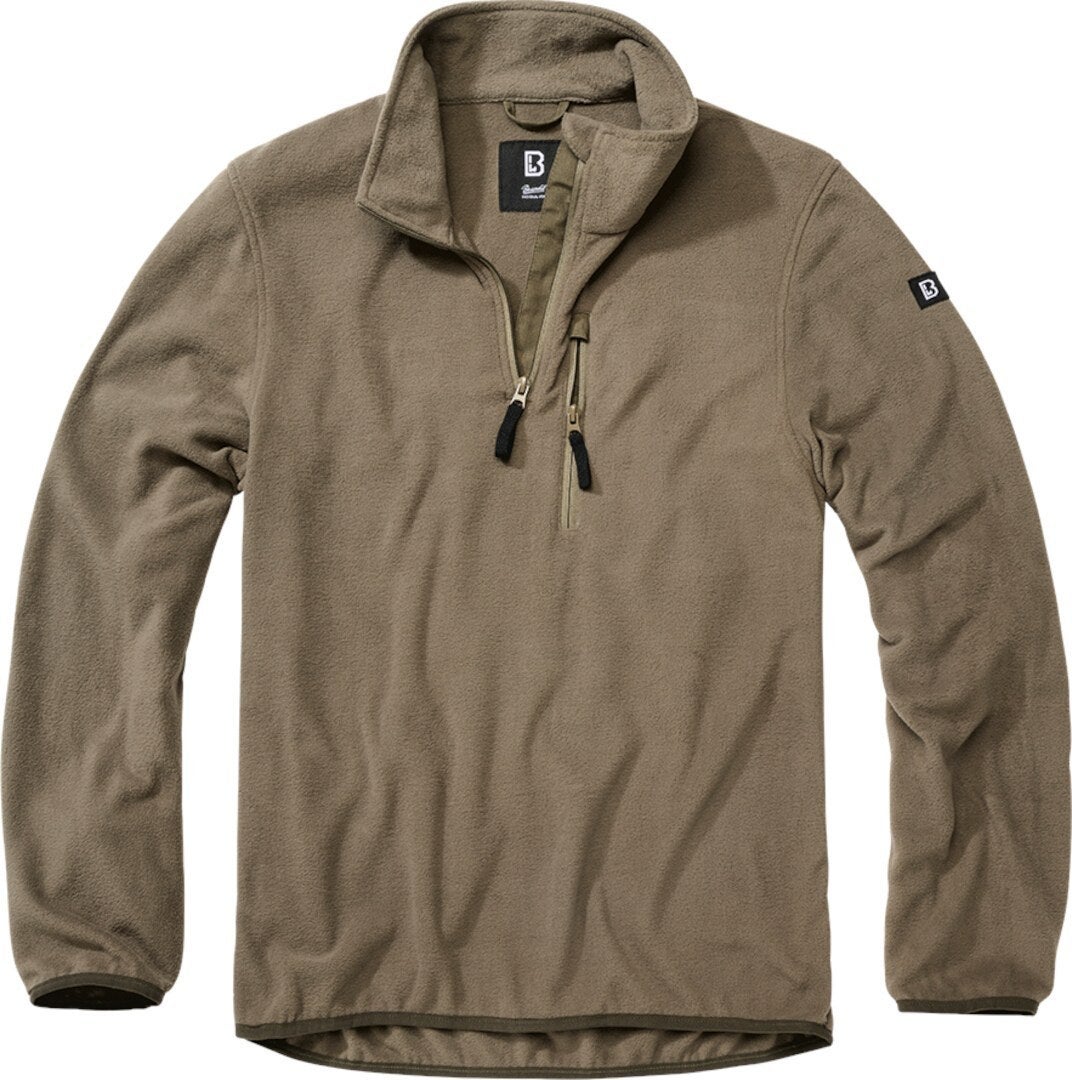 Brandit Fleece Pull demi-zip olive XL Figure 1