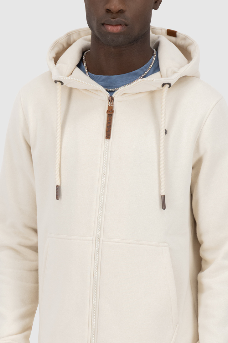 Alife And Kickin TrasherAK A Zip Hoodie Huvtröja med dragkedja Beige 3XL Figur 5