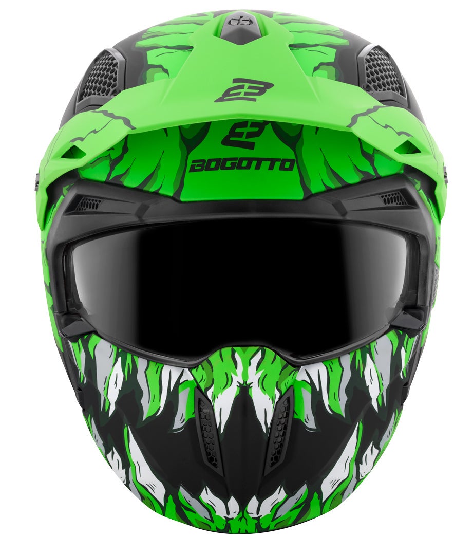 Bogotto Radic Skulash Casco Verde/Nero L Figura 10
