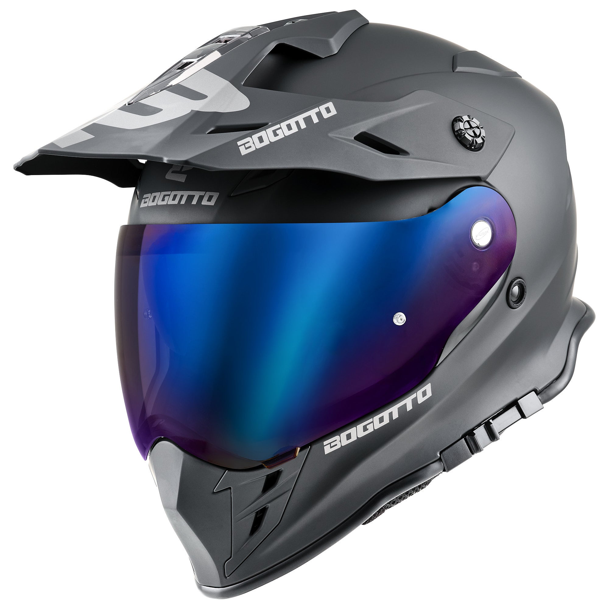 Bogotto H331 Enduro-kypärä Black Matt 2XL (63/64) Kuva 9