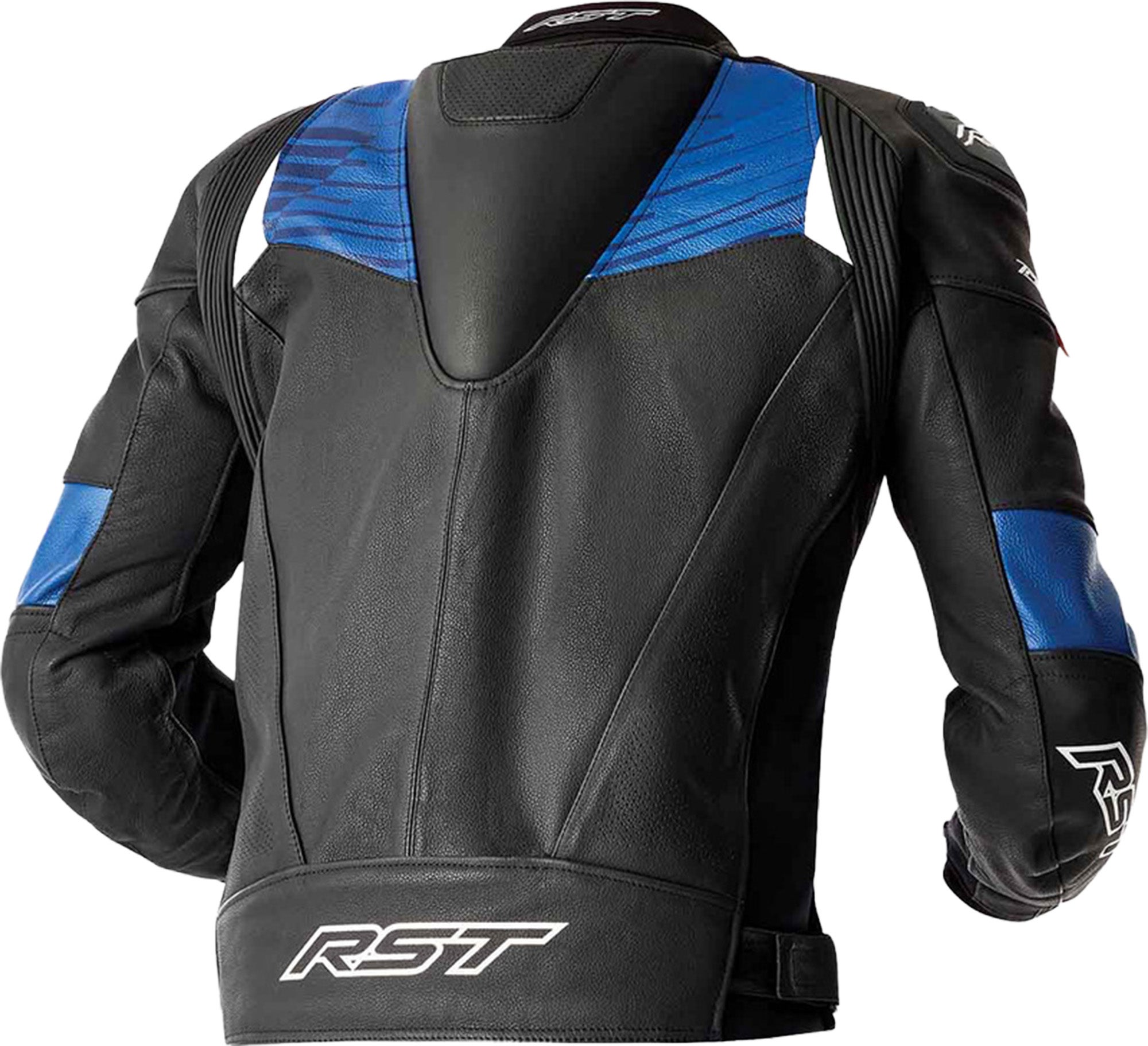 RST Tractech Evo D3O Motorcycle Leather Jacket black/blue ▻ shop