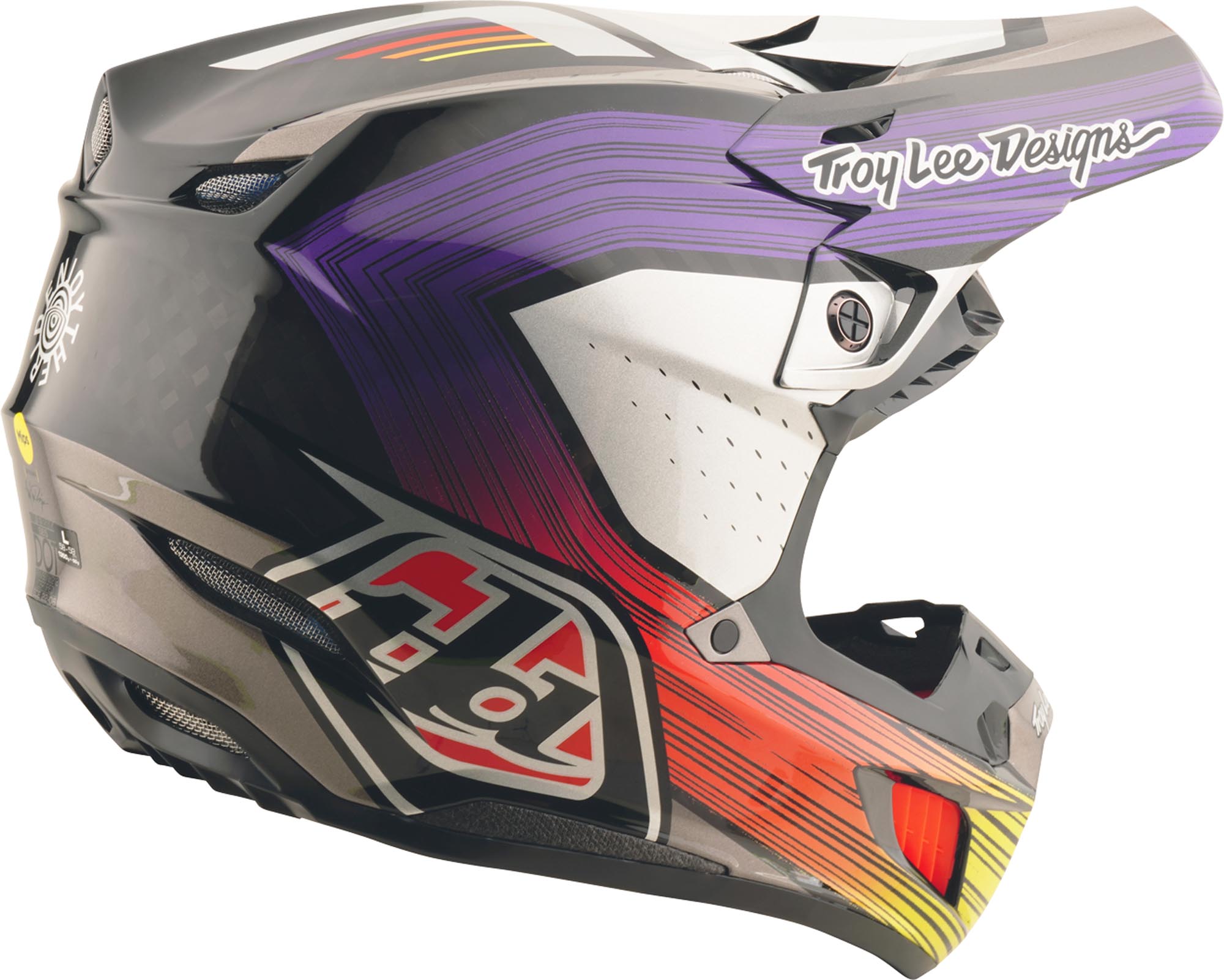 Troy Lee Designs SE5 Carbon Stripes MIPS Capacete de motocross XL Figura 5