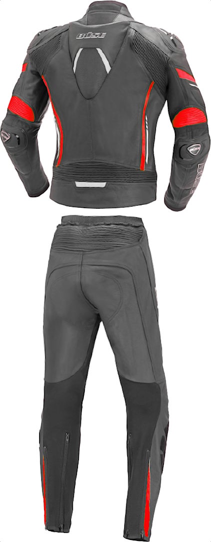 Büse Imola Two Piece Ladies Motorcycle Leather Suit black/red 40 Figure 2