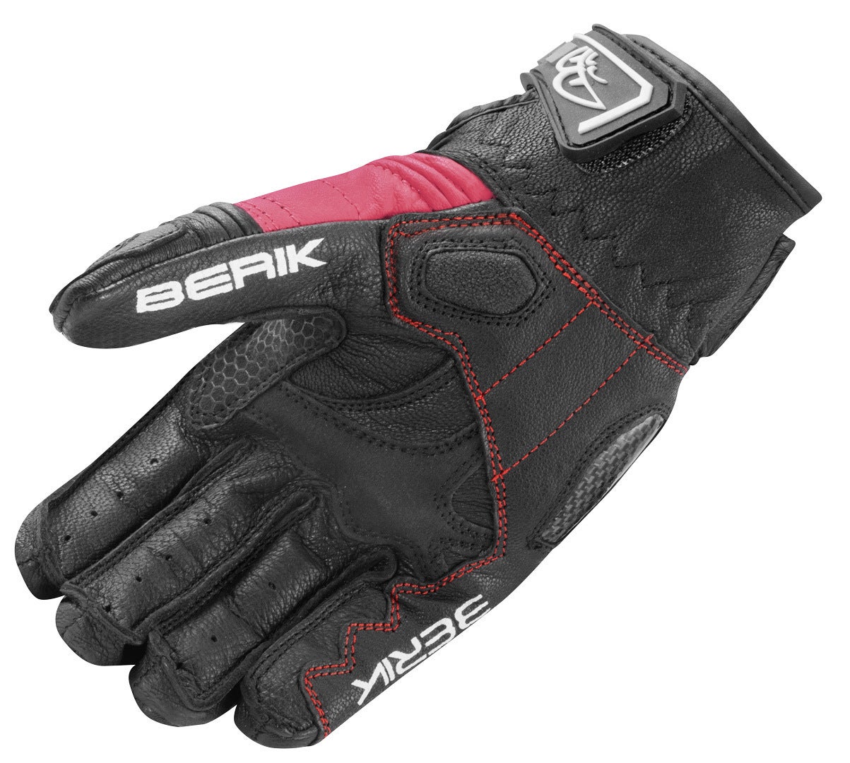 Berik LDX Dame motorcykel handsker sort/pink S Figur 4