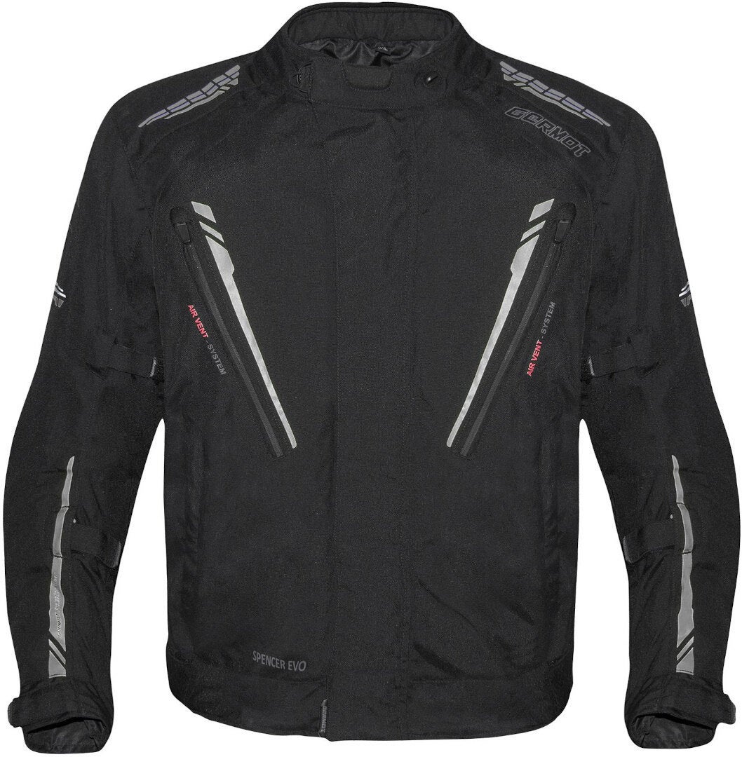 Germot Spencer Evo Big Size waterproof Motorcycle Textile Jacket black/grey 5XL Figure 1