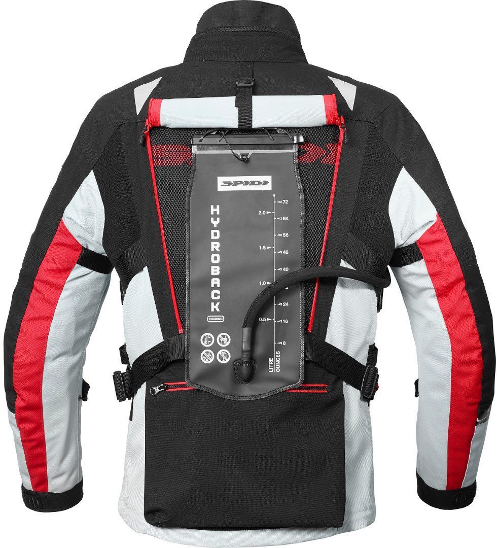 Spidi H2Out Allroad Motorcycle Textile Jacket black/grey/red 3XL Figure 12