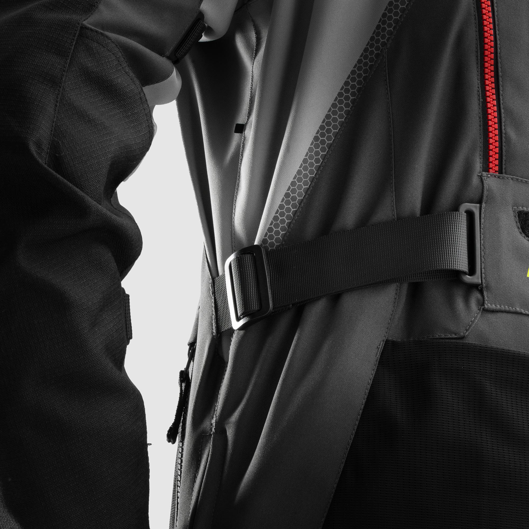 Side view of Rebelhorn Hardy 3.0 waterproof Motorcycle Textile Jacket
