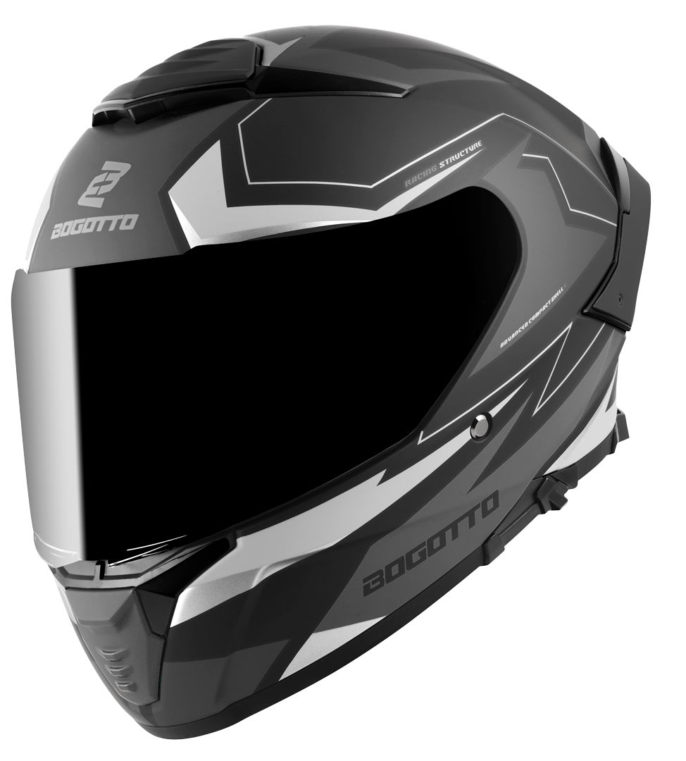 Bogotto FF118 Vilial Hjelm sort mat/grå 3XL Figur 2